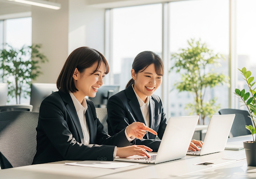 alt=japanese-ladies-in-office